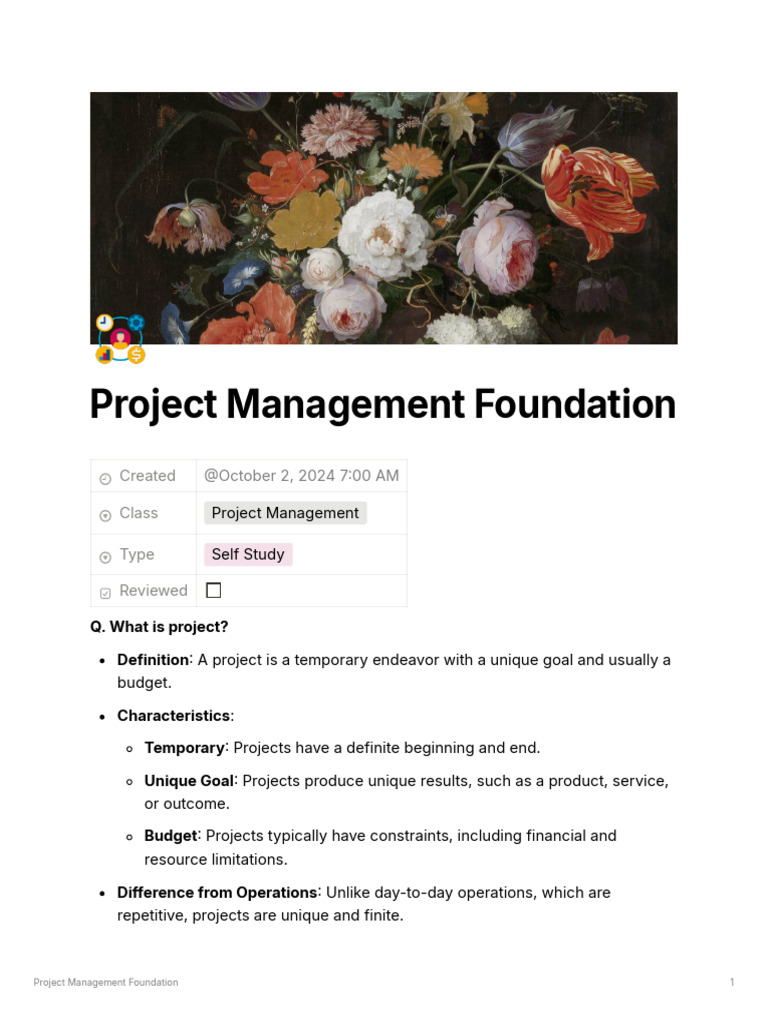 Project Management Foundation | PDF | Project Management | Agile ...