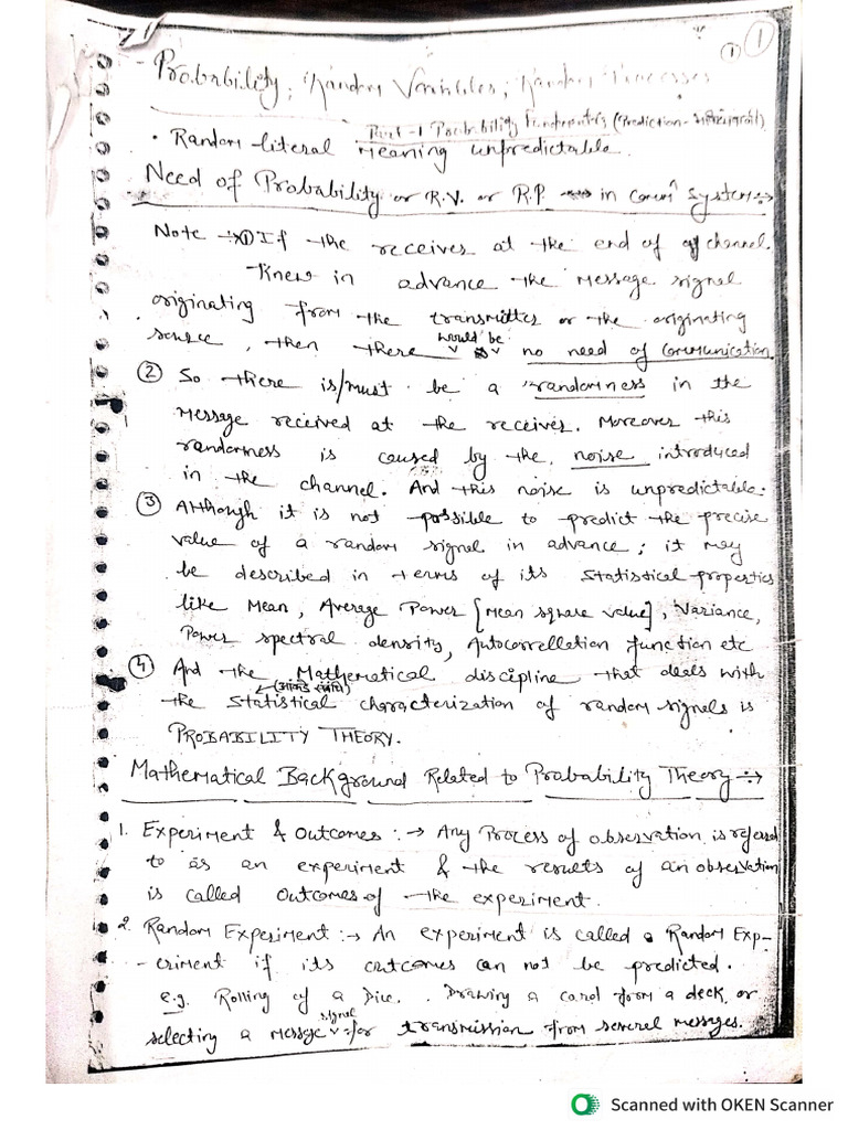 DC - Unit 1 Handwritten Notes | PDF