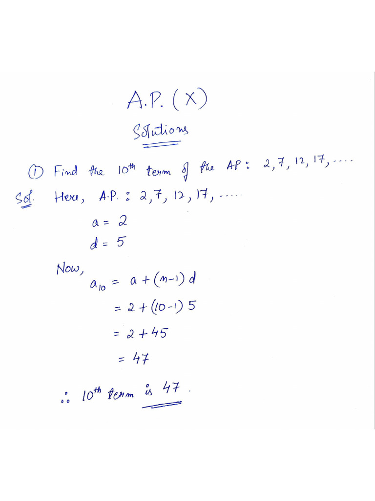 A.P. Solution | PDF