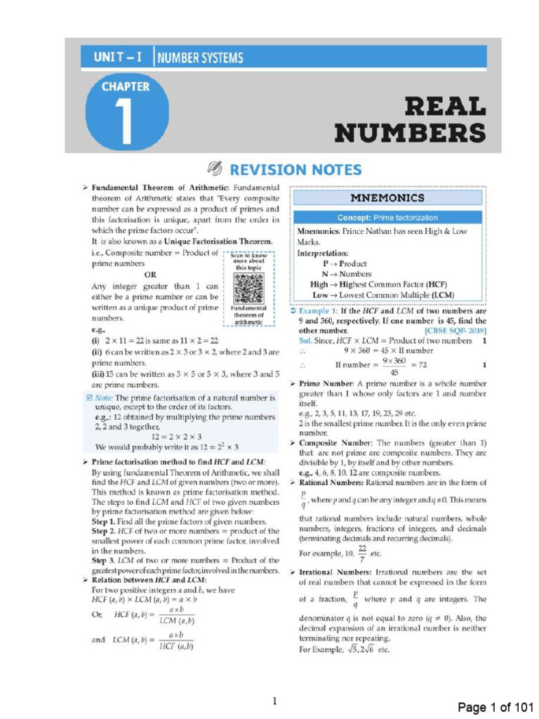 Grade 10 - Math Notes - Term 1 | PDF | Factorization | Zero Of A Function