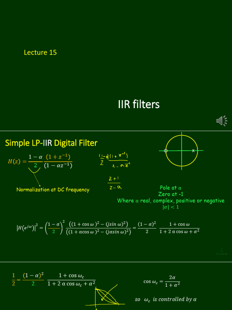 Lecture 15 IIR Filters 2026 | PDF | Telecommunications Engineering ...