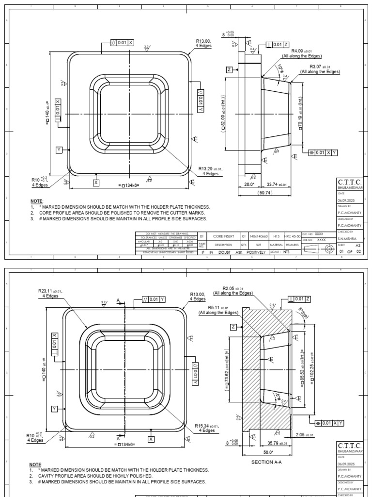 Bowel Core & Cavity Insert Design | PDF
