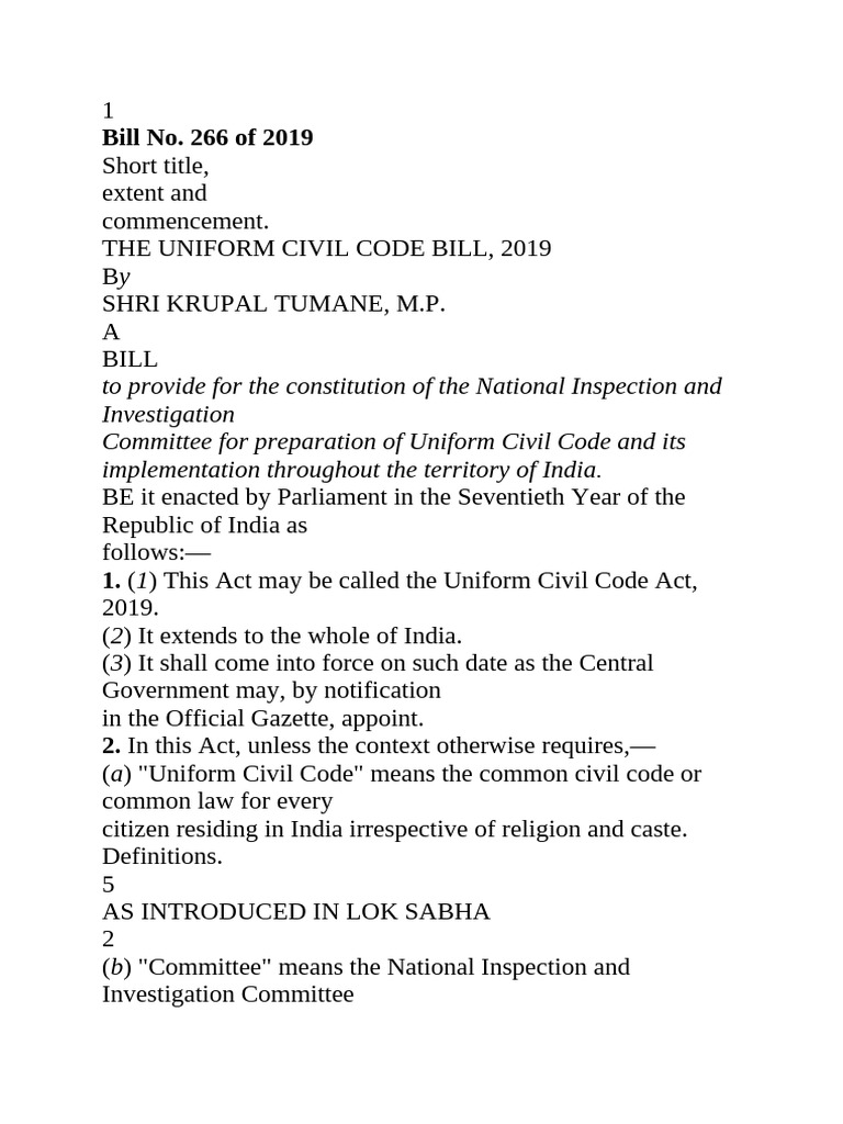 Uniform Civil Code | PDF | Justice | Crime & Violence