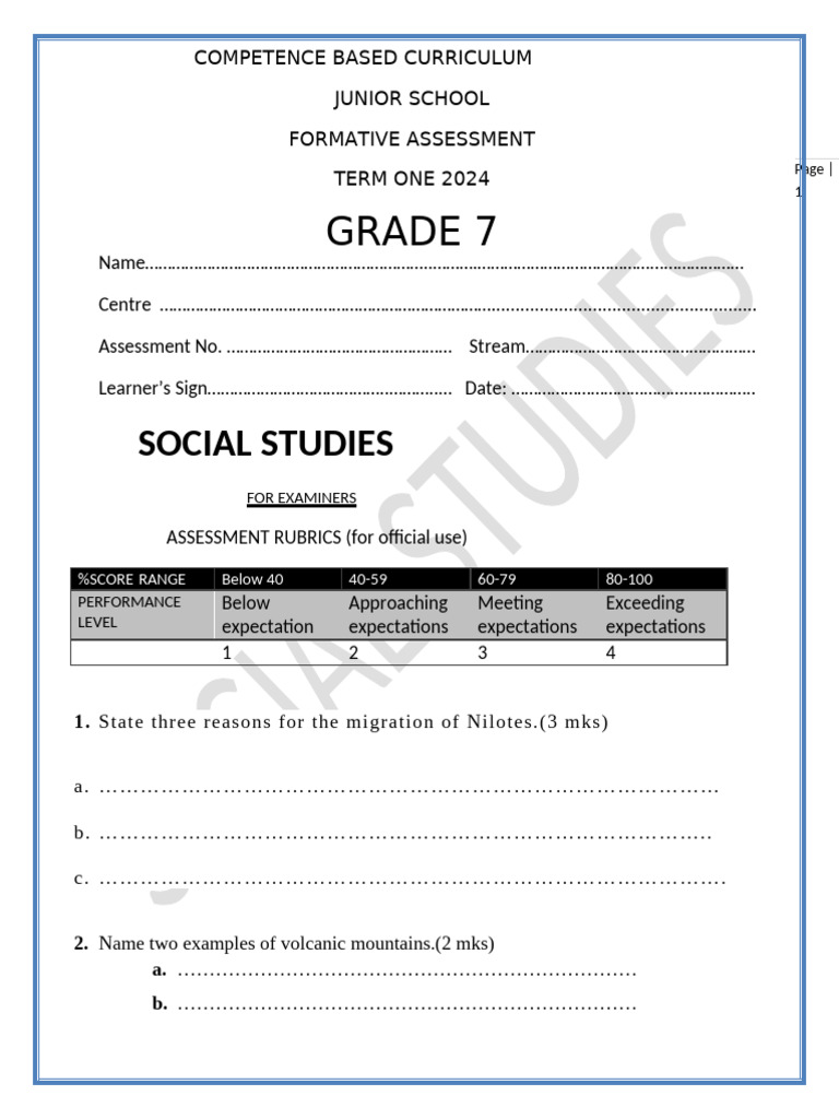 Grade 7 Social Studies Qs4 | PDF | Map | Earth
