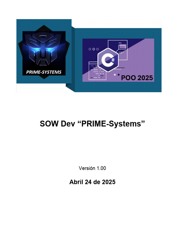 Sow Dev Prime-Systems | PDF | Tecnologías de la información | Ciencias ...