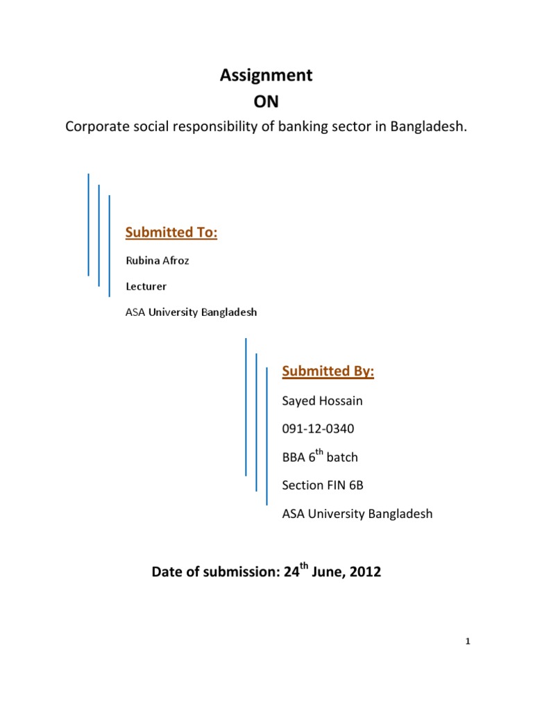 CSR Practices in Bangladesh Banking | PDF | Corporate Social ...