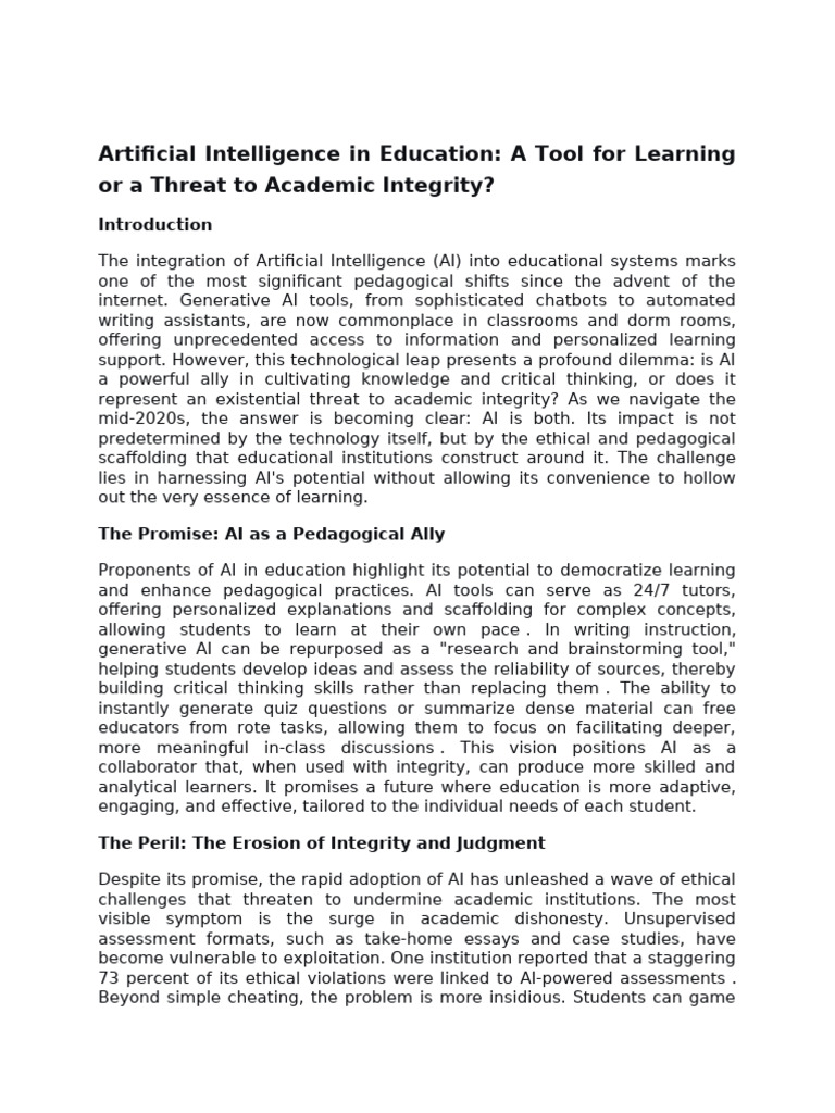 Artificial Intelligence in Education | PDF | Artificial Intelligence ...