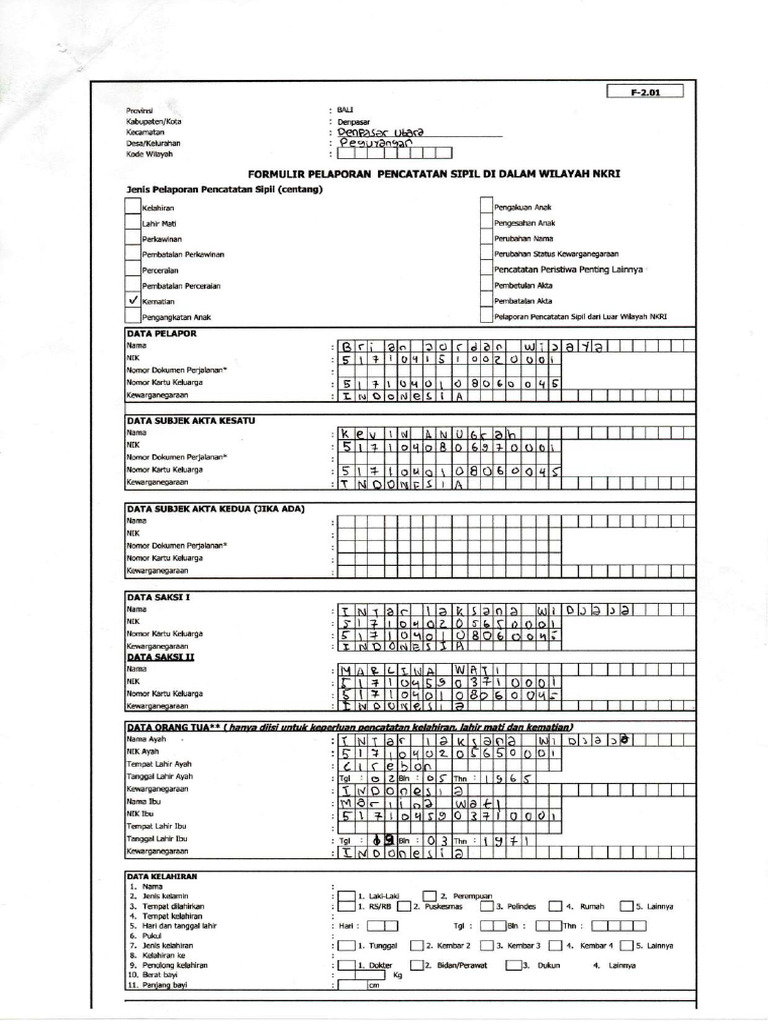 Formulir f2-01 Compressed | PDF
