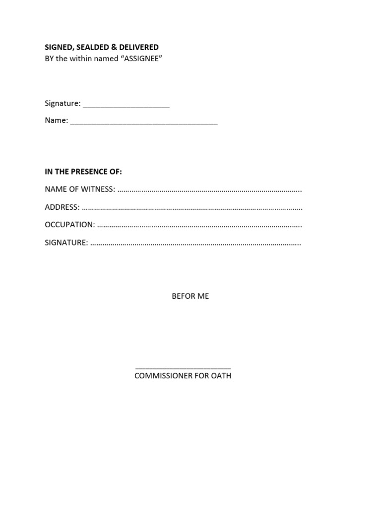 Rsa Deed Sign Page | PDF
