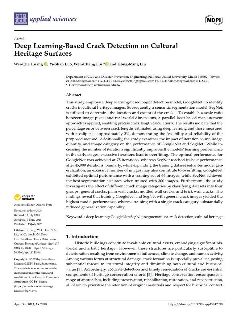 Applsci 15 07898 v2 | PDF | Image Segmentation | Deep Learning