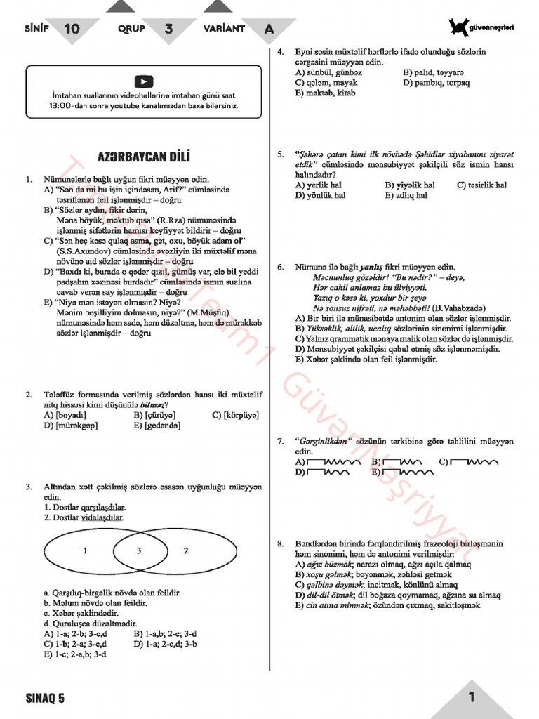 Güvən Az 10 - 3 | PDF