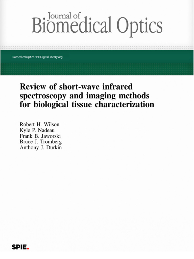 Review of Short-Wave Infrared Spectroscopy and Imaging Methods For ...