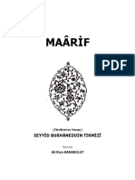 Maârif-I - Seyyid Burhâneddin Tirmizî