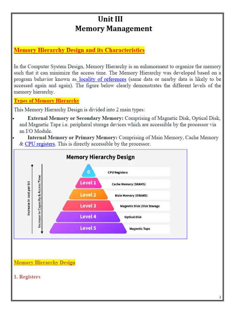 UNIT III Operating System | PDF | Computer Data Storage | Random Access ...