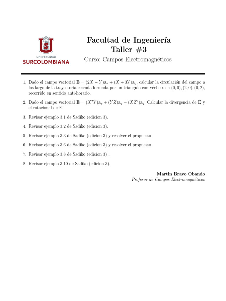 Taller Campos Electro 3 | PDF