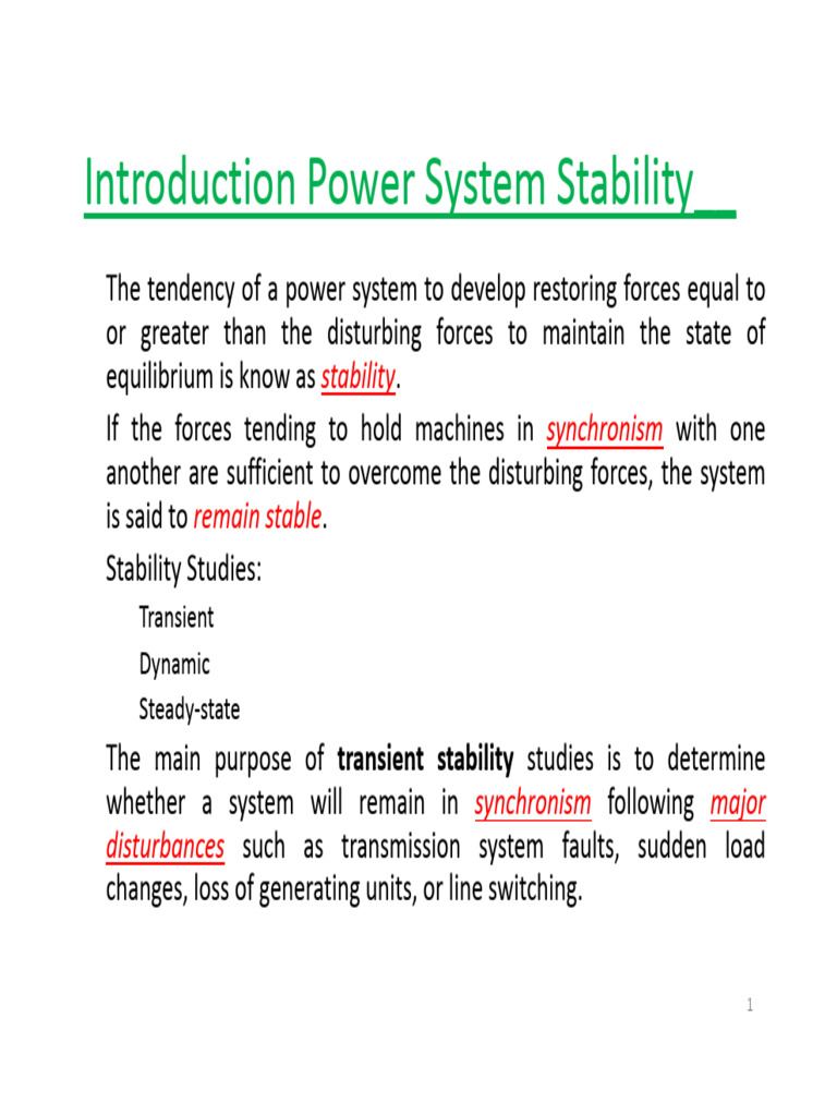 Power System Stability | PDF | Rotation Around A Fixed Axis | Torque