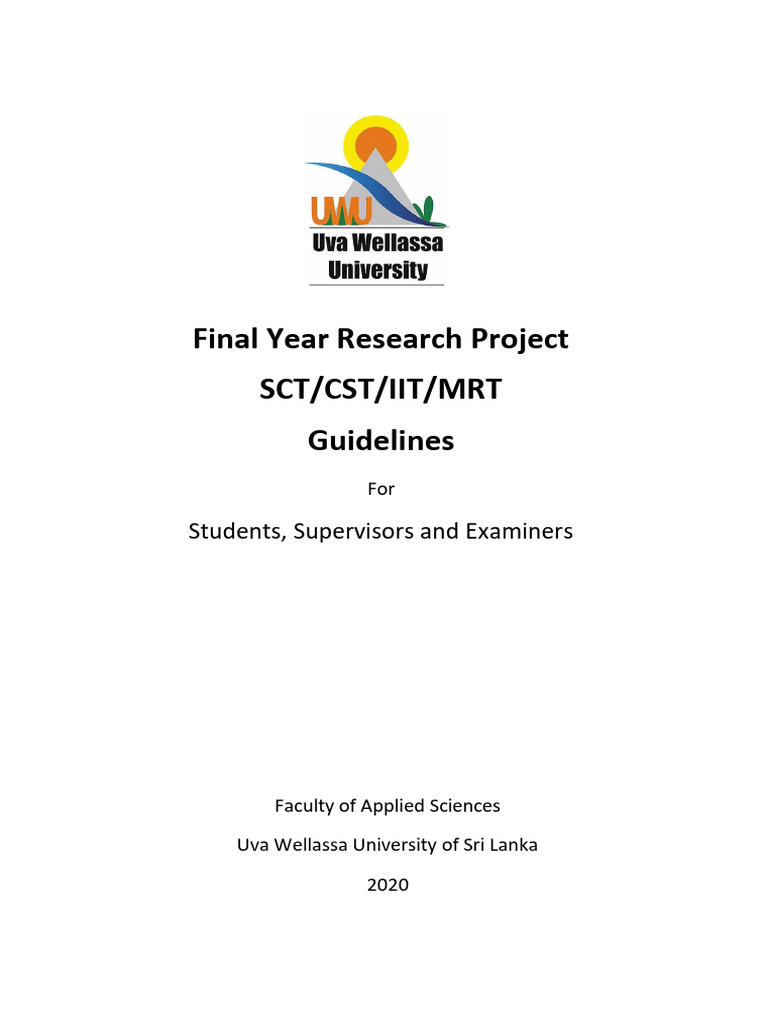 Final Year Research Guidelines FAS | PDF | Thesis | Methodology