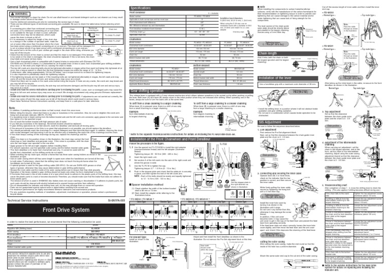 Front Drive System: Specifications | PDF