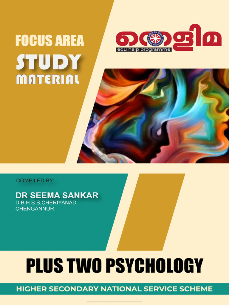 HSSRPTR - +2 Psychology Fa-Thelima by Nss | PDF | Mental Disorder ...