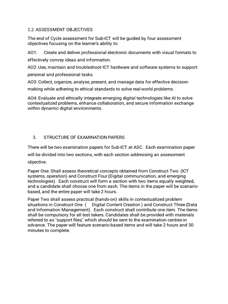 ICT UACE Sample Paper | PDF | Educational Technology | Information And ...