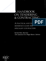 Handbook On Tendering and Contracting