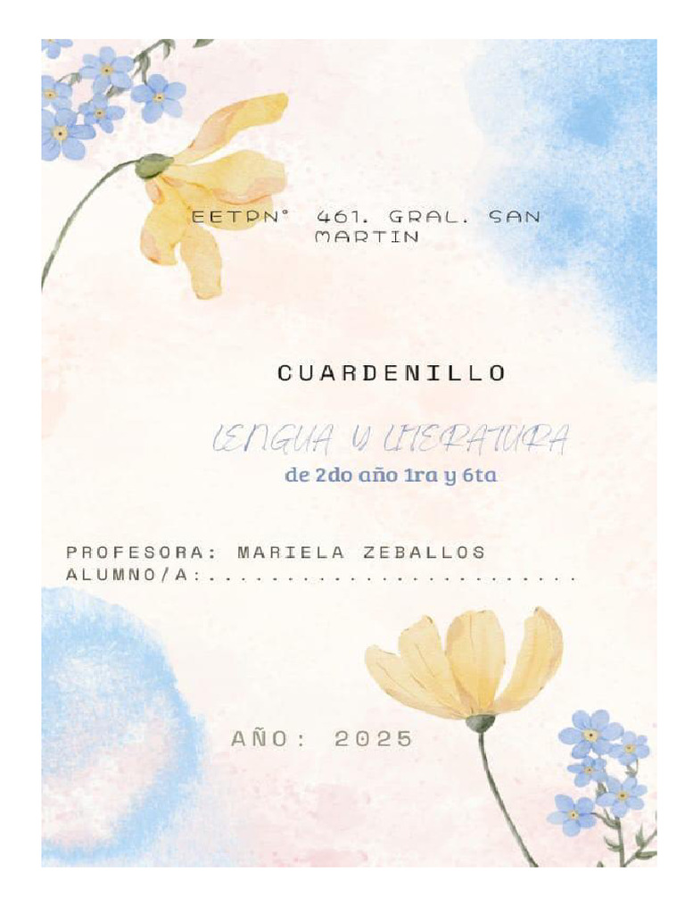 Cuadernillo de Lengua y Literatura. 2do Secundaria | PDF
