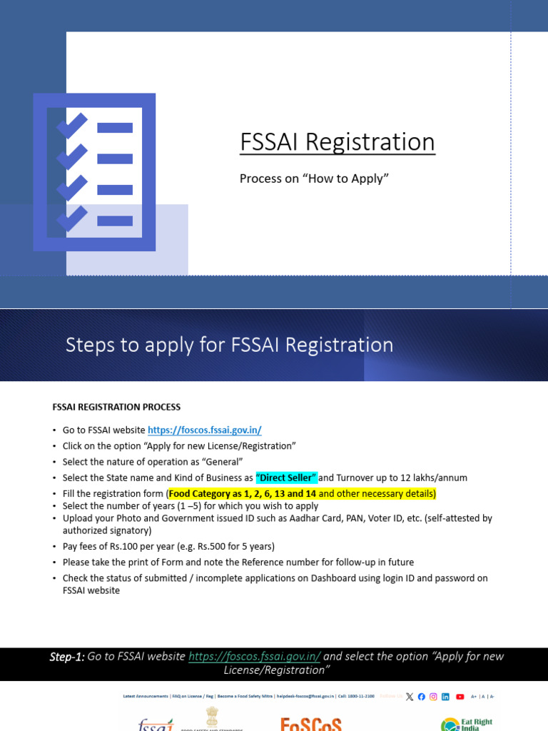 Process Note - How To Apply For FSSAI Registration-1 | PDF | Password