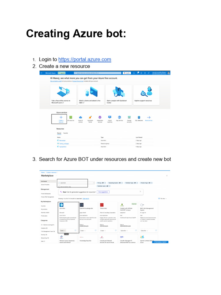 Azure Bot Deployment | PDF | Software | Computing