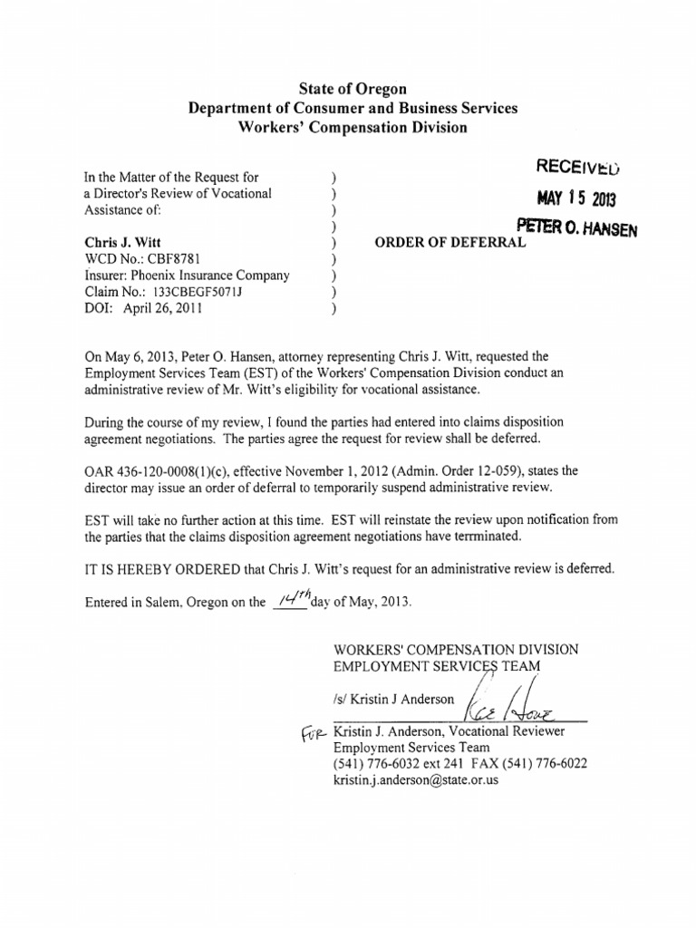 Order of Deferral (2) | PDF