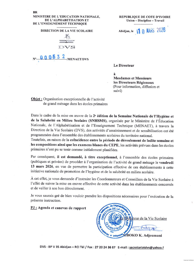 Dvs 532 Grand Menage Exceptionnel Ecoles Primaires | PDF
