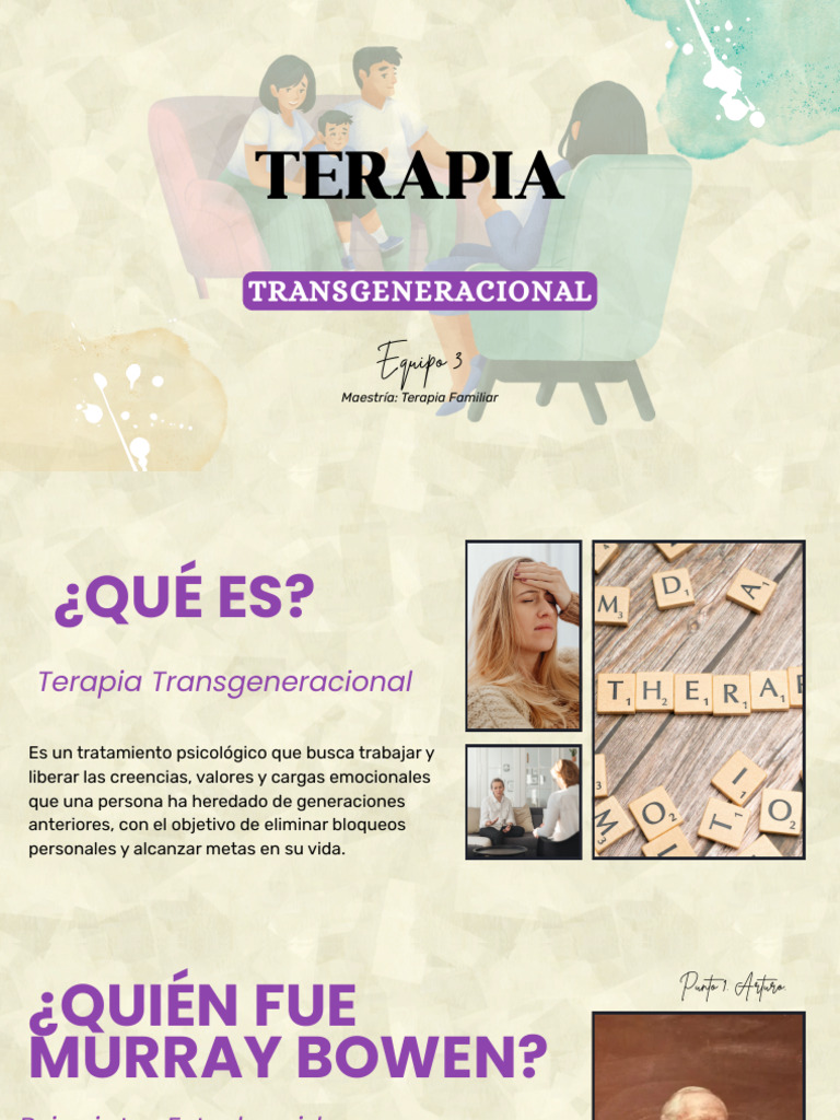 Terapia Transgeneracional | PDF | Las emociones | Trauma psicólogico