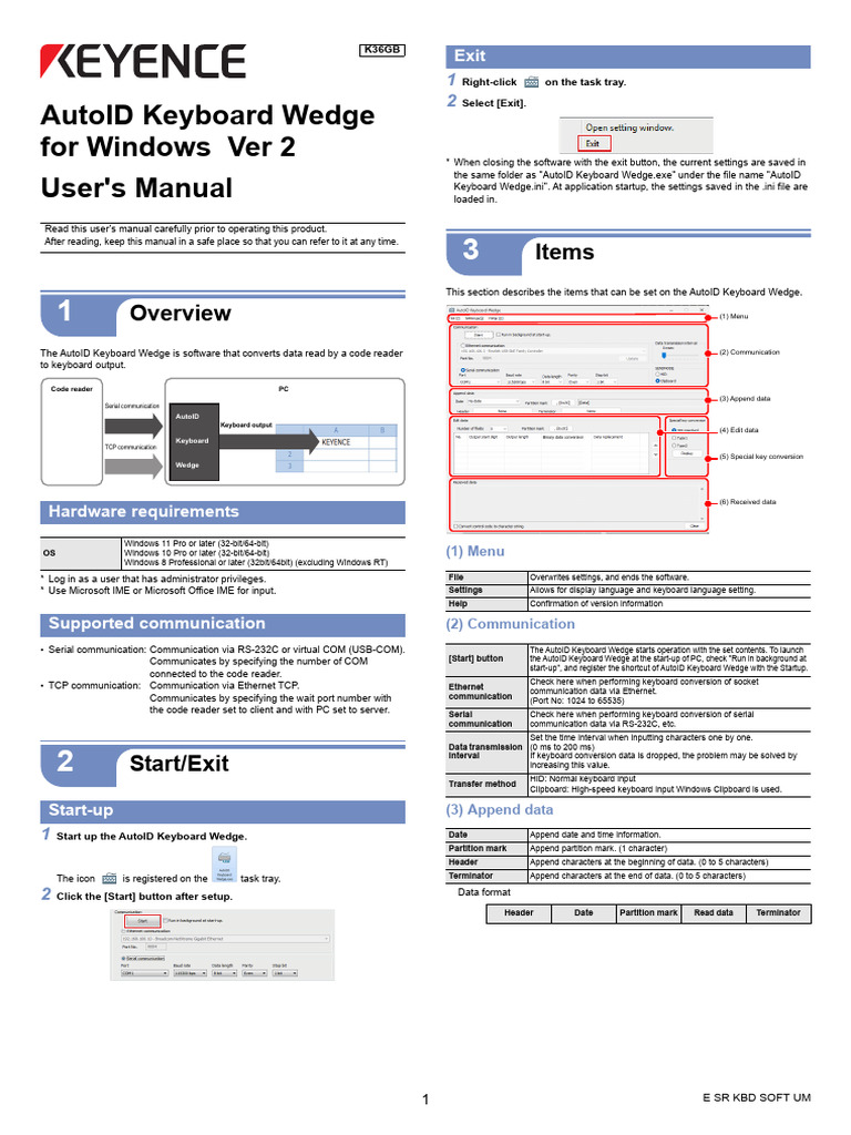 AutoID Keyboard Wedge For Windows User's Manual - E | PDF | Microsoft ...