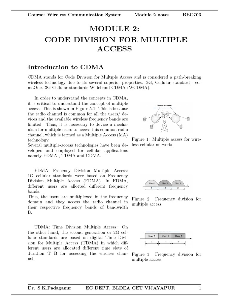 MODULE-2 Wireless Communication | PDF | Orthogonal Frequency Division ...