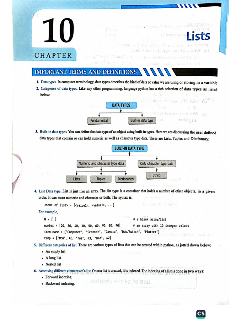 Comp Sci - Lists | PDF