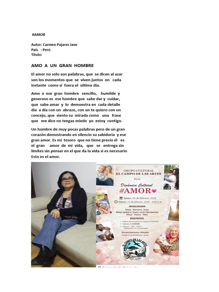 Carmen Poema El Amor de Mi Vida | PDF