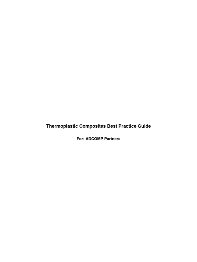 Thermoplastic Composites - Best Practice Guide | PDF | Polyethylene ...
