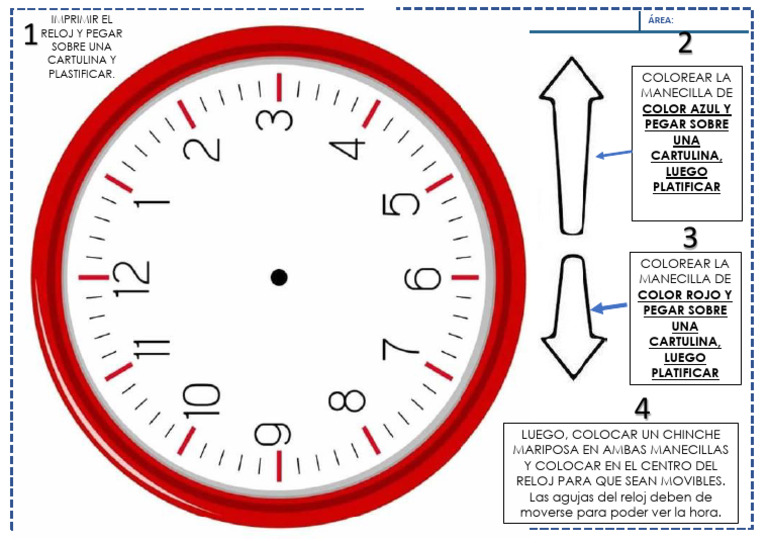 Reloj Molde para Imprimir | PDF | Horología | Reloj