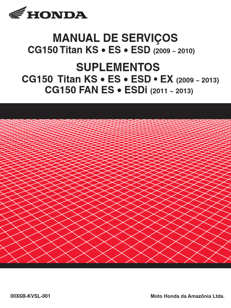 Capa_cg150 Titan Ks Es Esd Ex Cg150 Fan Esi Esdi | PDF