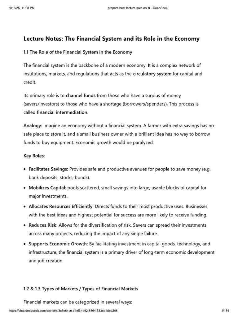 Financial System | PDF
