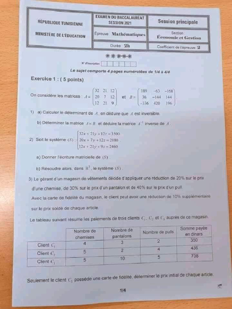 Bac Math Corrige | PDF