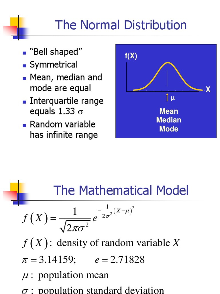 What Does Normal Distribution Mean