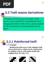 3-2-1 Twill Weave Derivatives