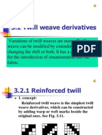 3-2-1 Twill Weave Derivatives