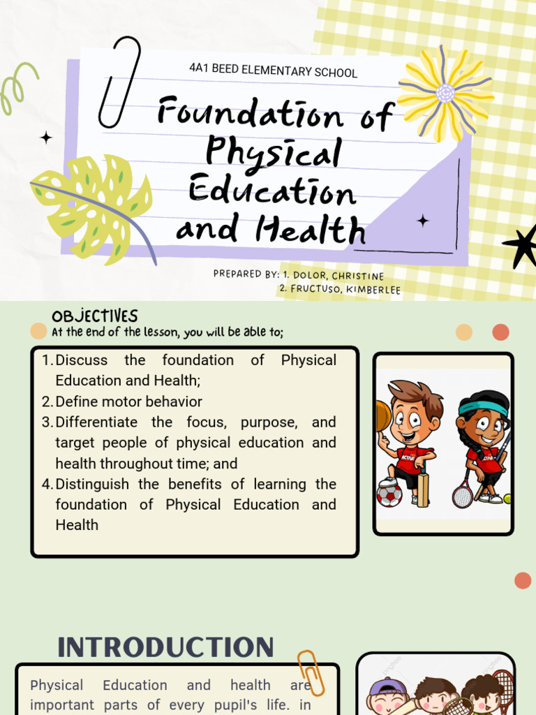 WEEK 3 LESSON 1 Foundation of Physical Education and Health | PDF ...