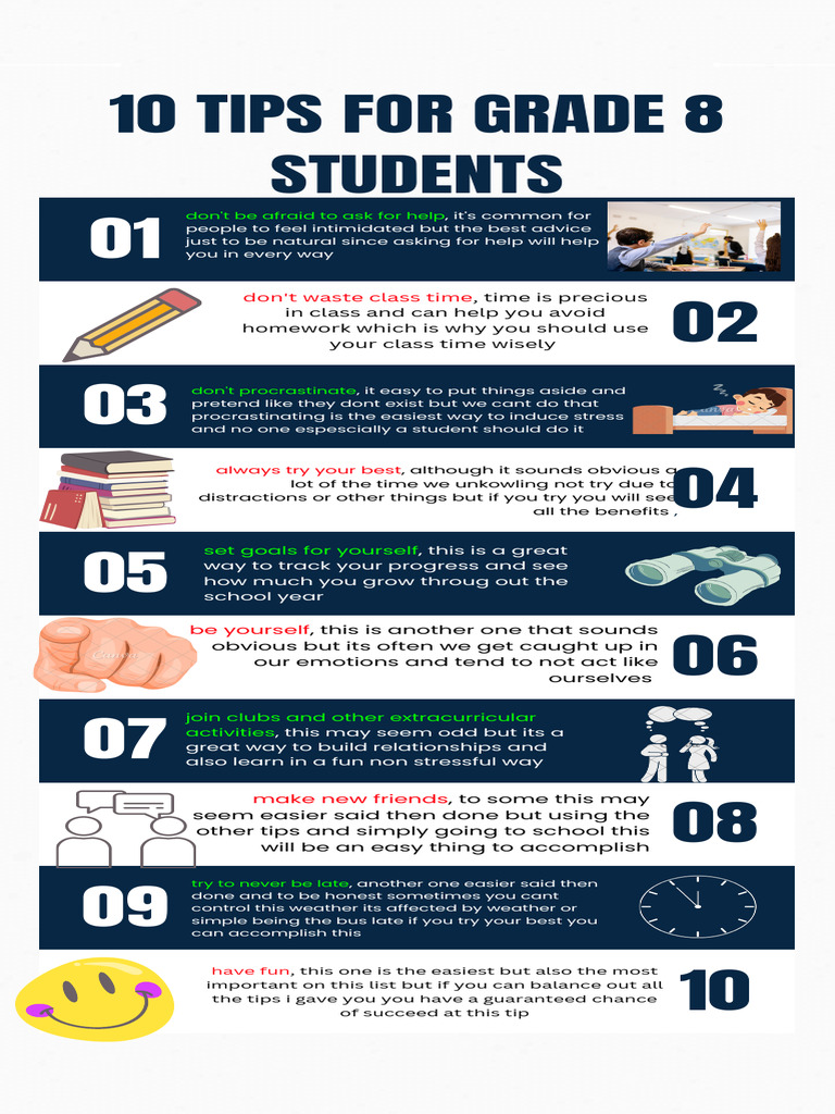 10 Tips For 8th Graders | PDF