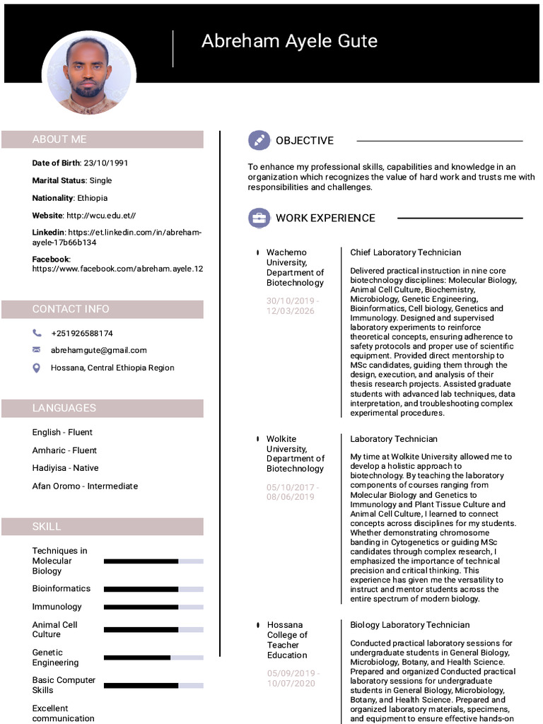 CV 18 1773388915929 | PDF | Biotechnology | Botany