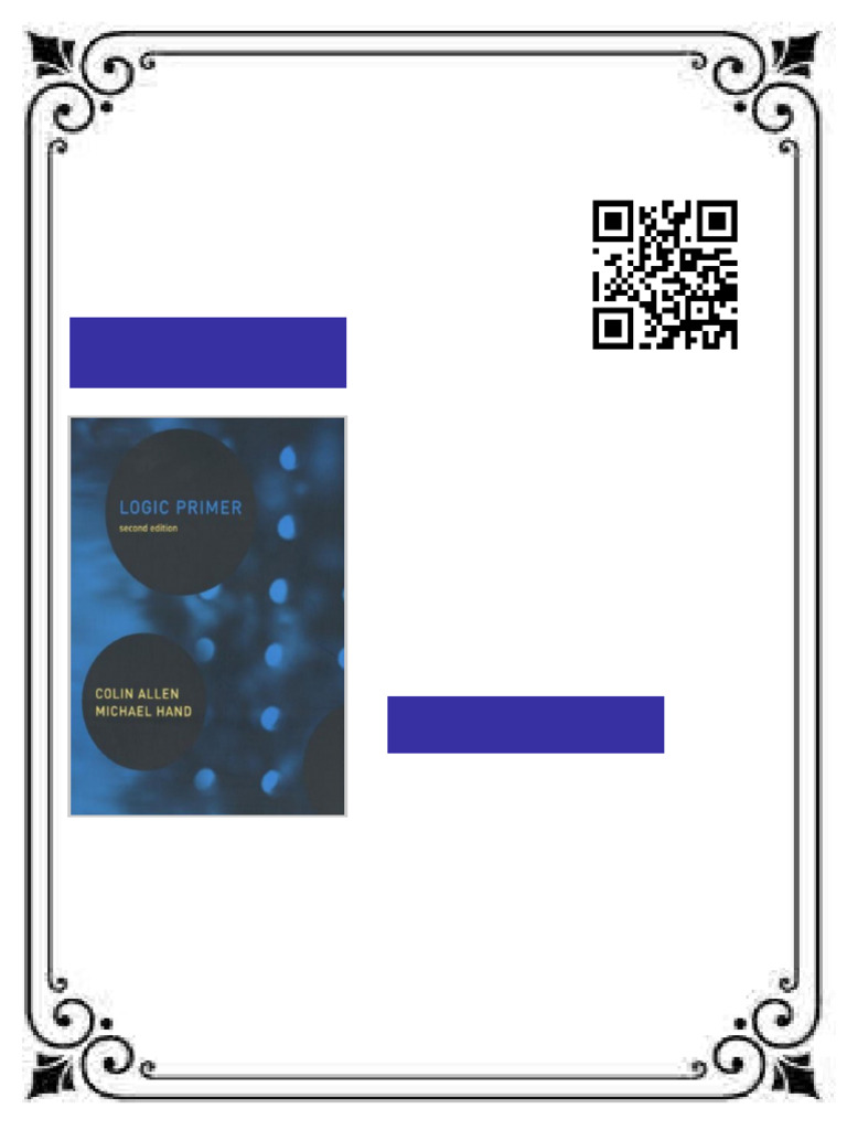 Logic Primer 2nd Edition by Colin Allen, Michael Hand ISBN 0262511266 ...