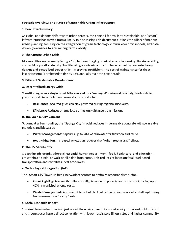 Strategic Overview | PDF | Infrastructure | City