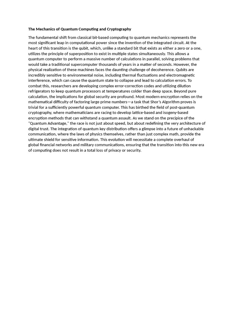 Quantum Computing and Crypto | PDF