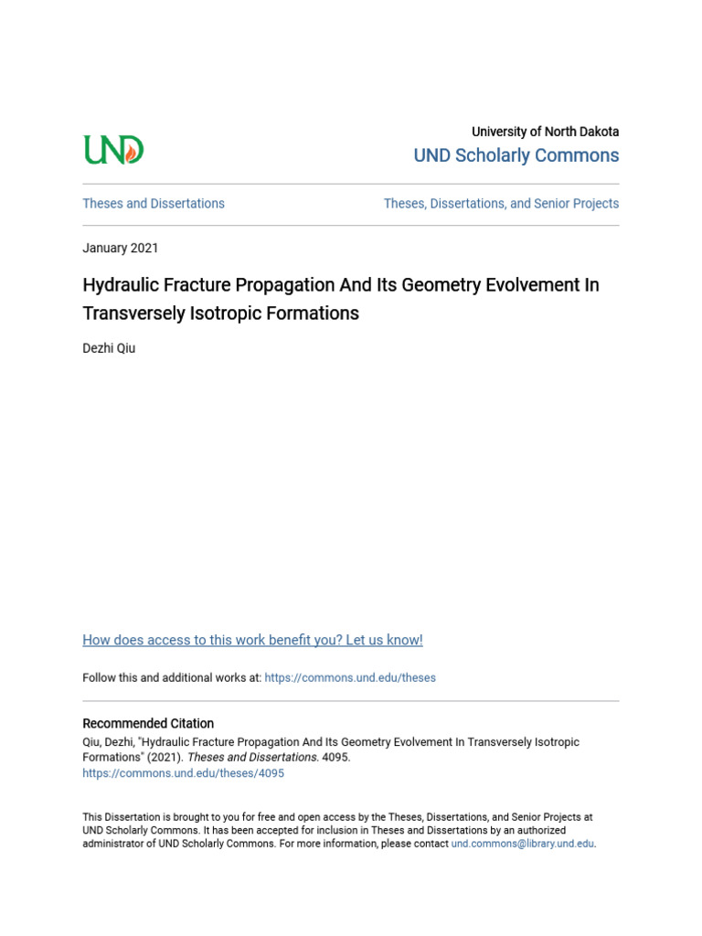 Hydraulic Fracture Propagation and Its Geometry Evolvement in Tra | PDF ...